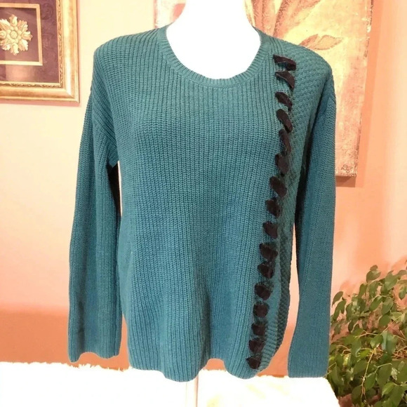 STYLE & CO. Green Ribbed Sweater - Picture 1 of 5